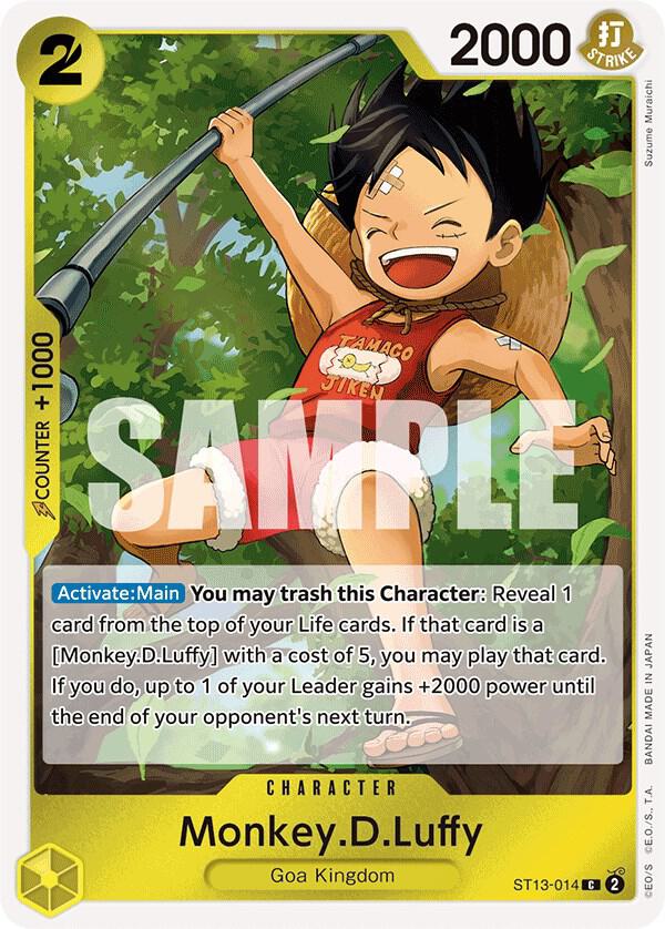 Monkey.D.Luffy ST13-014 (Ultra Deck: The Three Brothers)  - Foil