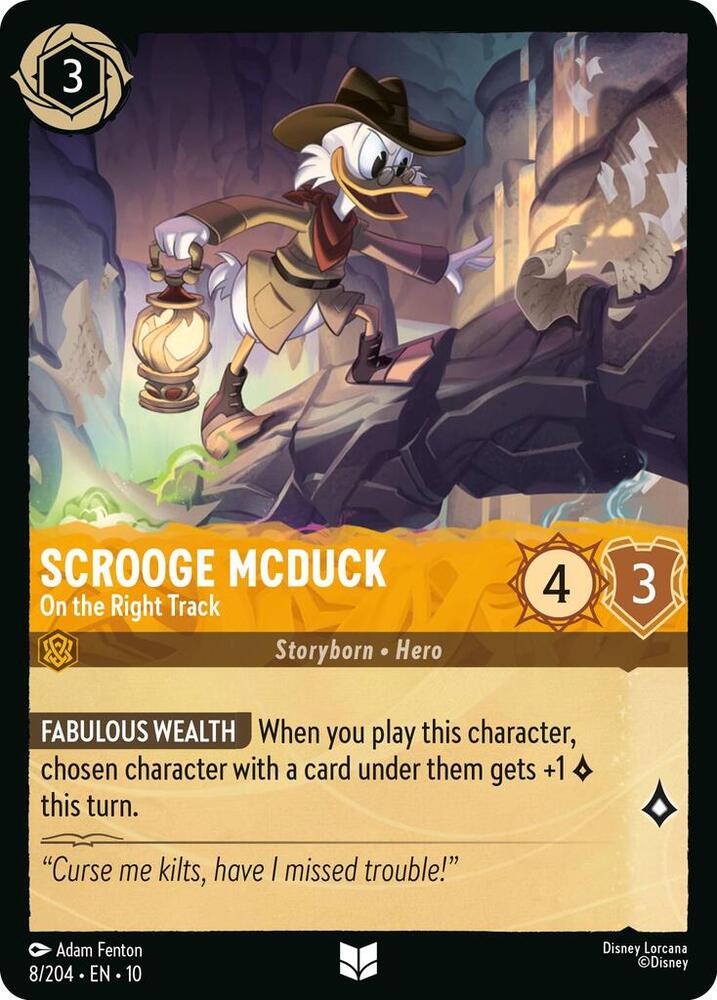 Scrooge McDuck, On the Right Track 8/204 (Whispers in the Well) 