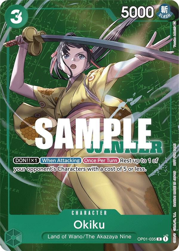 Okiku (Winner Pack Vol.4) OP01-035 (One Piece Promotion Cards)  - Foil