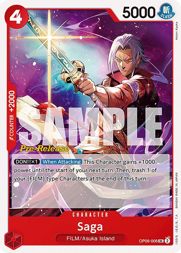 Saga OP06-006 (Wings of the Captain Pre-Release Cards) 