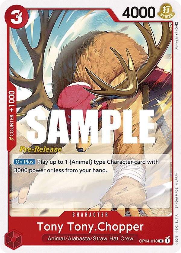 Tony Tony.Chopper OP04-010 (Kingdoms of Intrigue Pre-Release Cards) 