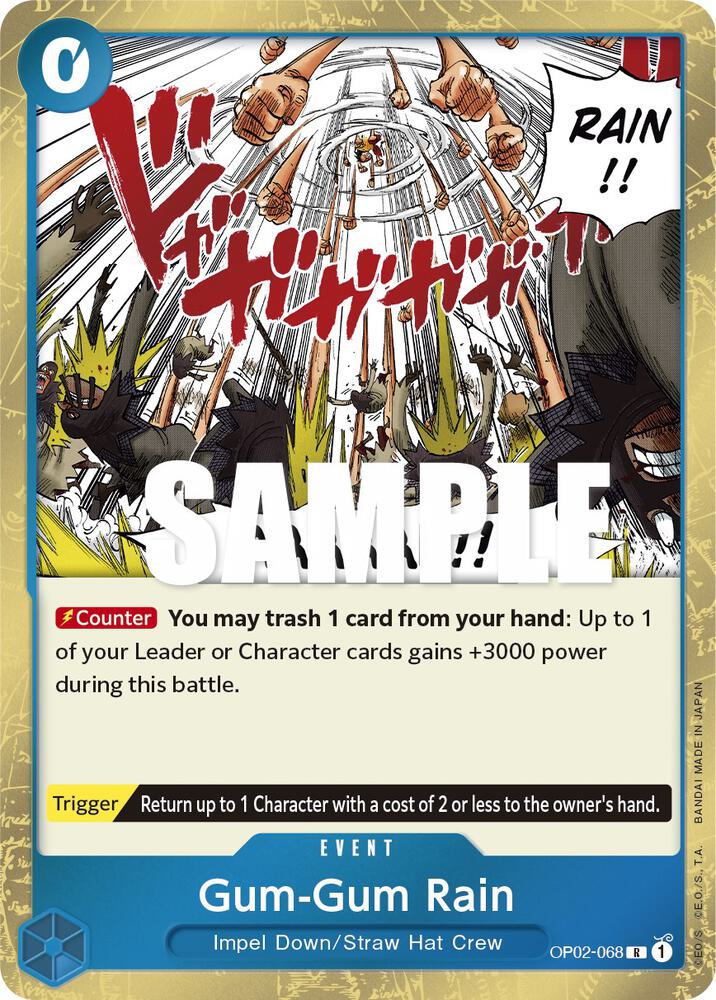 Gum Gum Rain OP02-068 (Paramount War)  - Foil