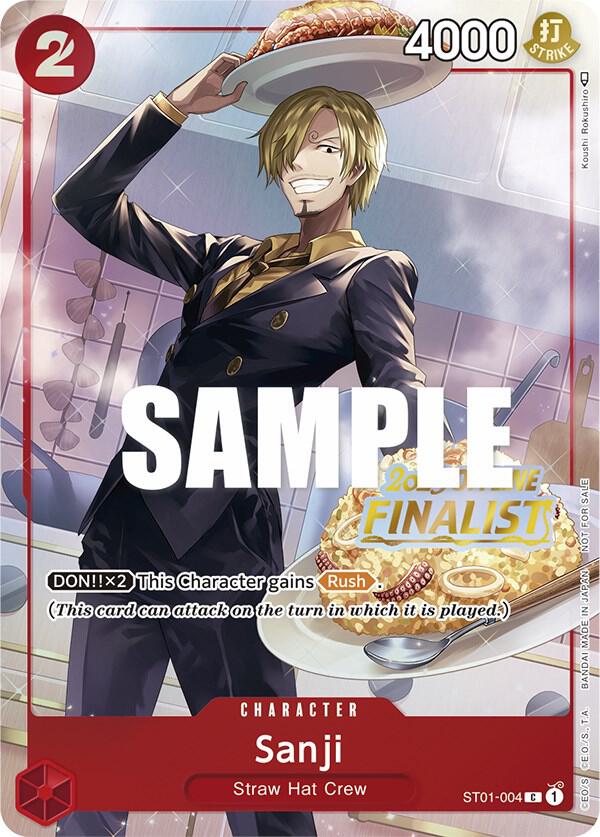 Sanji (Offline Regional 2023 Finalist) ST01-004 (One Piece Promotion Cards)  - Foil