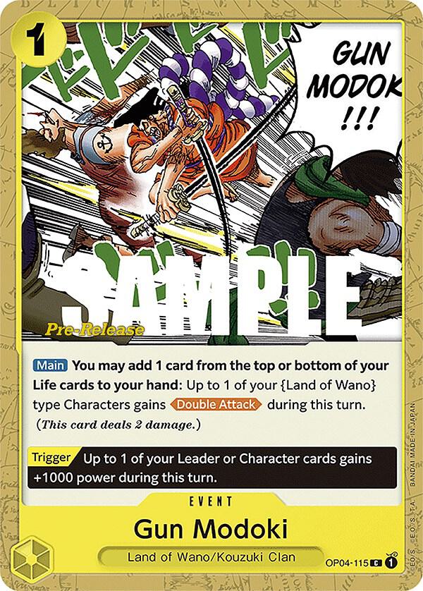 Gun Modoki OP04-115 (Kingdoms of Intrigue Pre-Release Cards) 