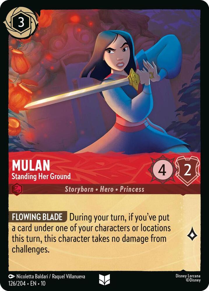 Mulan, Standing Her Ground 126/204 (Whispers in the Well)  - Cold Foil