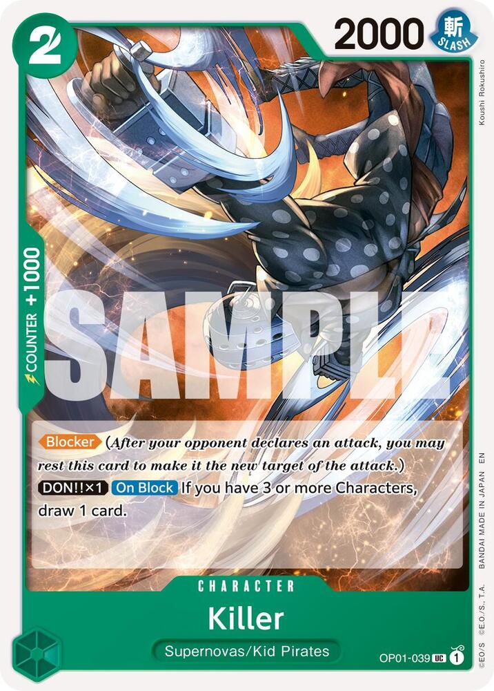 Killer (Reprint) OP01-039 (Premium Booster -The Best- Vol. 2) 