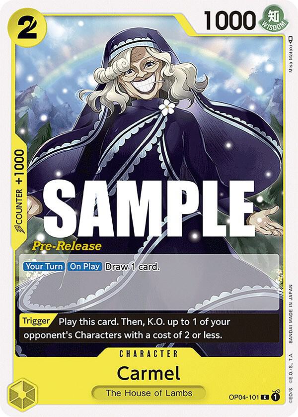 Carmel OP04-101 (Kingdoms of Intrigue Pre-Release Cards) 