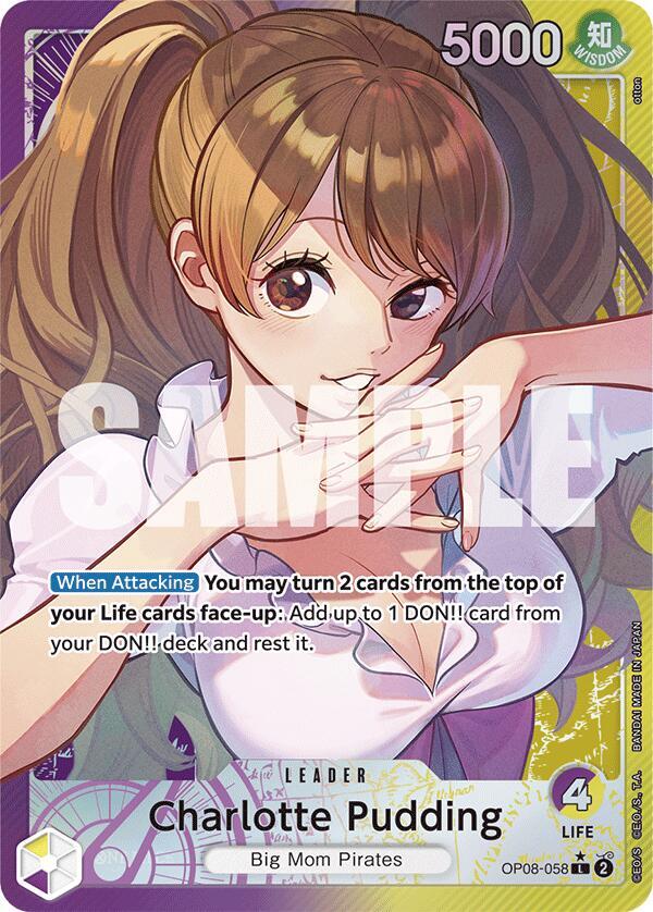 Charlotte Pudding OP08-058 (Two Legends)  - Alternate Art Foil