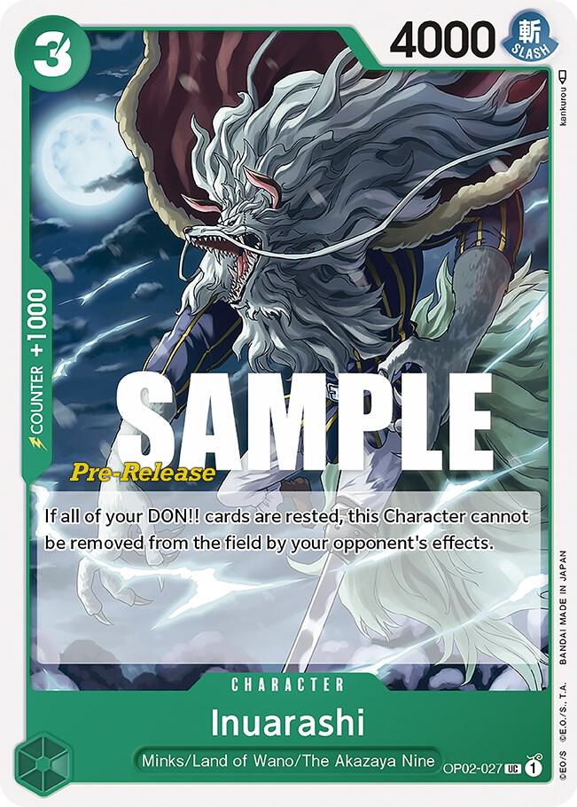 Inuarashi OP02-027 (Paramount War Pre-Release Cards) 