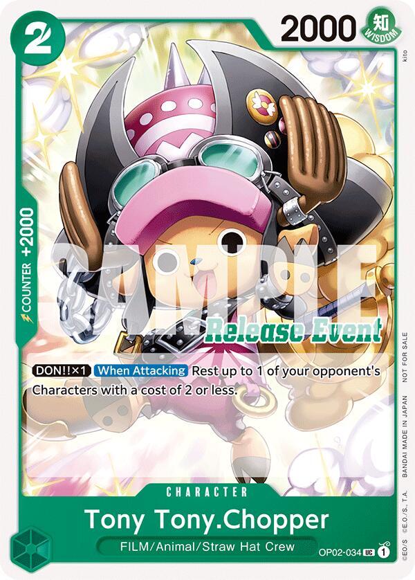Tony Tony.Chopper (Release Event Pack) OP02-034 (One Piece Promotion Cards) 