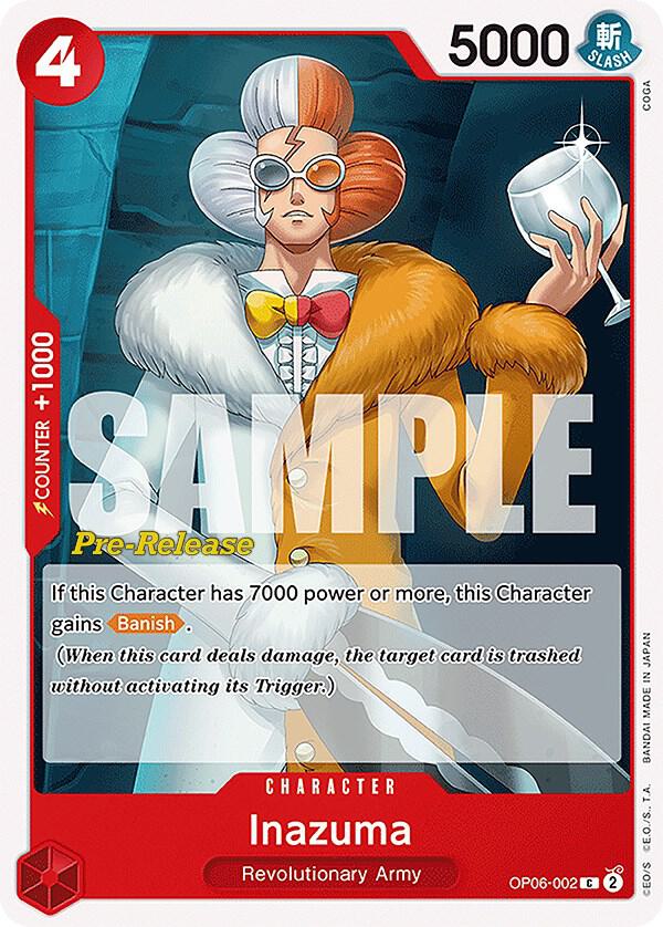 Inazuma OP06-002 (Wings of the Captain Pre-Release Cards) 