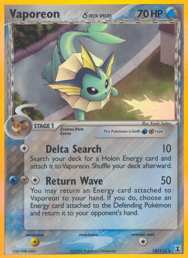 Vaporeon Delta Species 18/113 (Delta Species)  - Holofoil