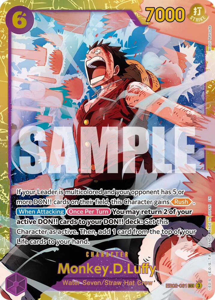 Monkey.D.Luffy (Reprint) EB02-061 (Premium Booster -The Best- Vol. 2)  - Foil