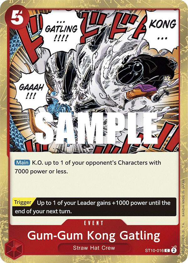 Gum-Gum Kong Gatling ST10-016 (Ultra Deck: The Three Captains)  - Foil