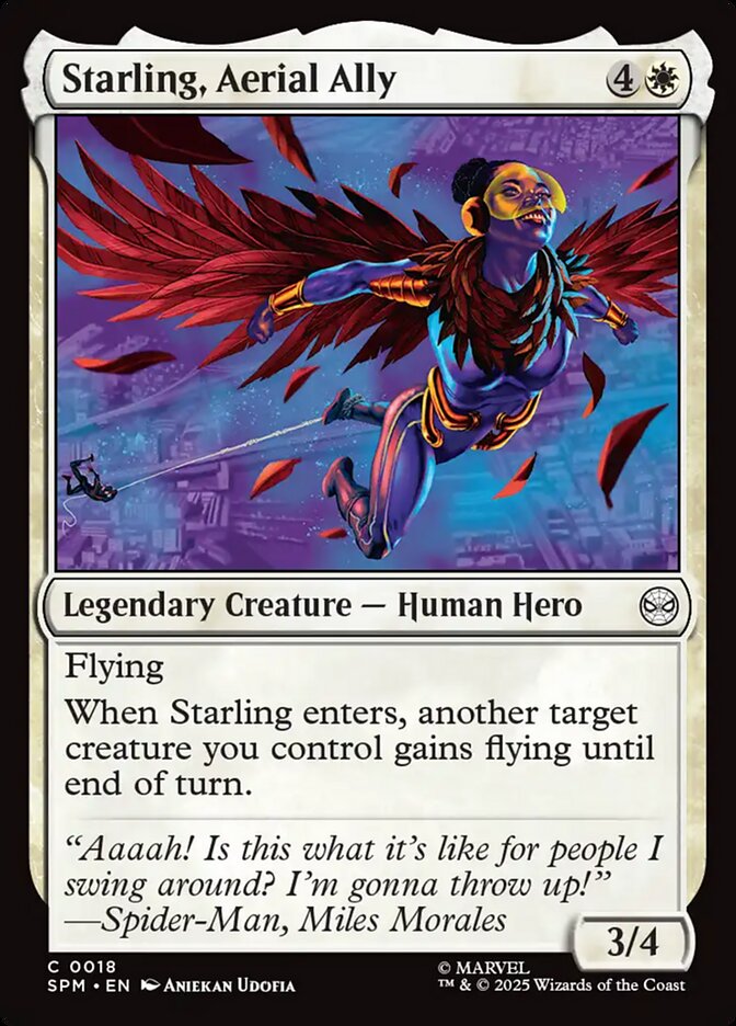 Starling, Aerial Ally 18/198 (Marvel's Spider-Man)  - Foil