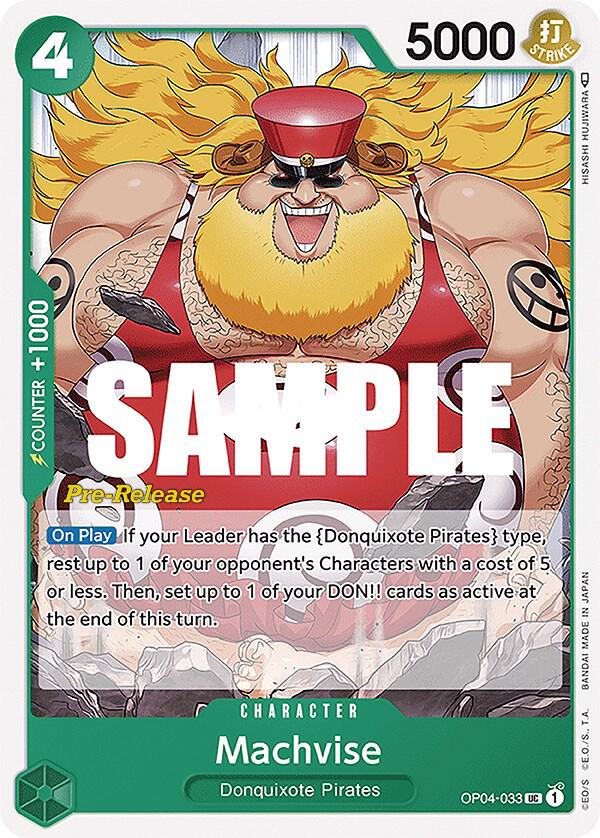 Machvise OP04-033 (Kingdoms of Intrigue Pre-Release Cards) 