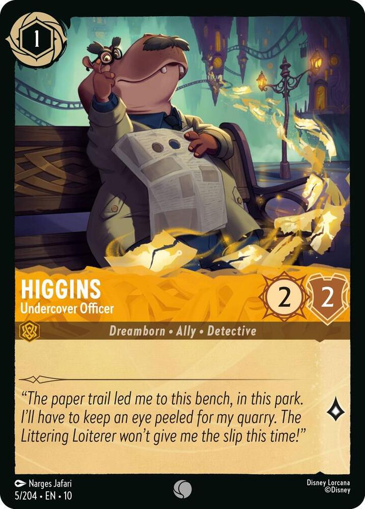 Higgins, Undercover Officer 5/204 (Whispers in the Well)  - Cold Foil