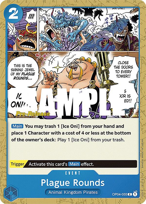 Plague Rounds OP04-055 (Kingdoms of Intrigue Pre-Release Cards) 
