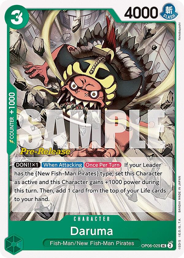 Daruma OP06-029 (Wings of the Captain Pre-Release Cards) 