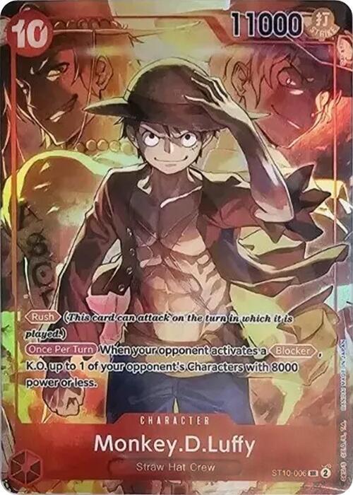 Monkey.D.Luffy (Treasure Booster Set) ST10-006 (One Piece Promotion Cards)  - Foil