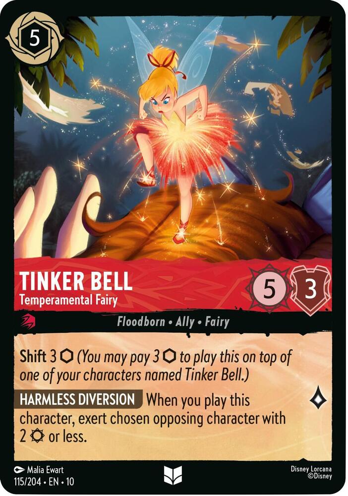 Tinker Bell, Temperamental Fairy 115/204 (Whispers in the Well)  - Cold Foil