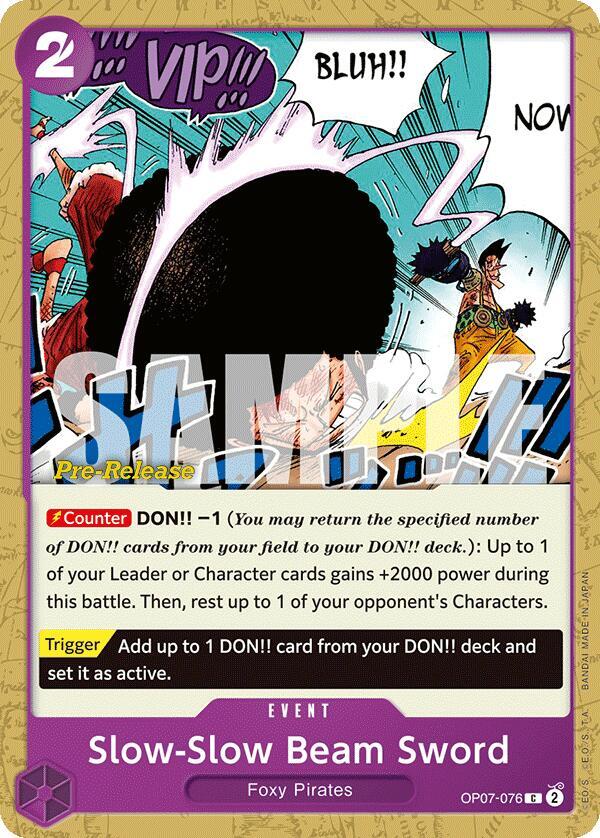 Slow-Slow Beam Sword OP07-076 (500 Years in the Future Pre-Release Cards) 