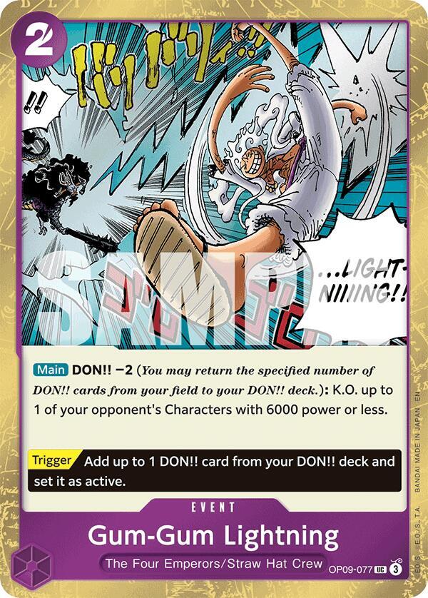 Gum-Gum Lightning OP09-077 (Premium Booster -The Best- Vol. 2)  - Pirate Foil