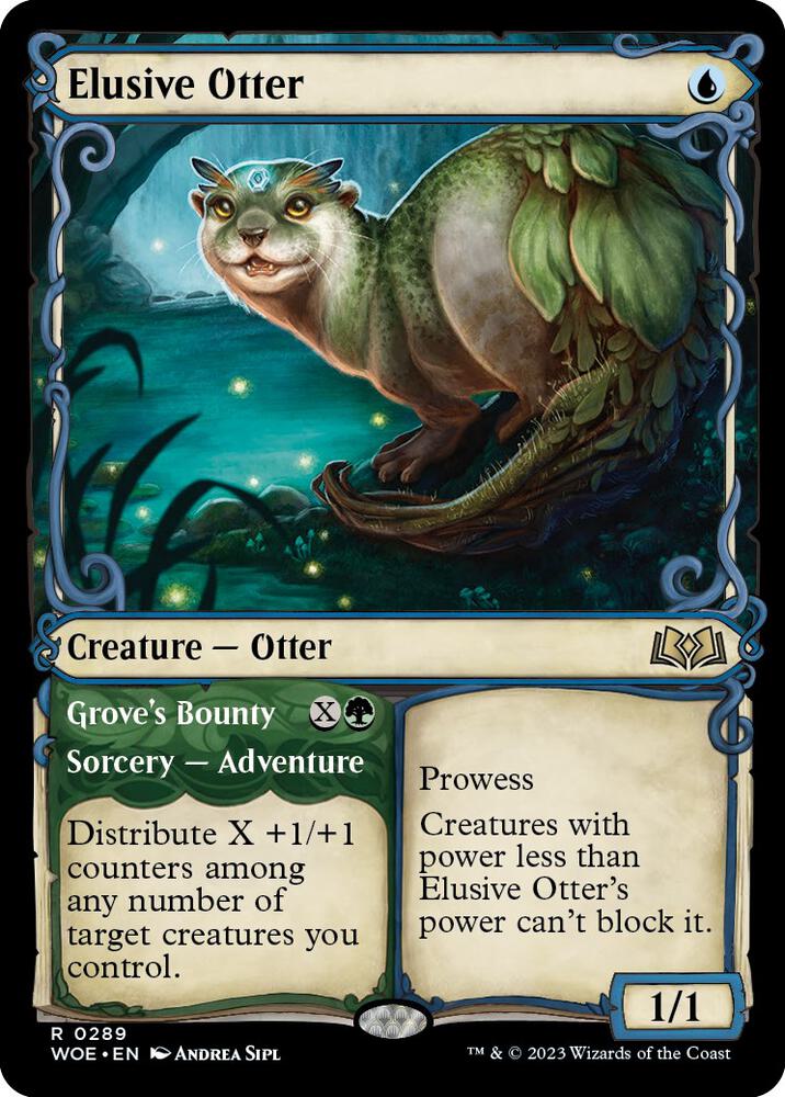 Elusive Otter Showcase 289 (Wilds of Eldraine)  - Showcase Foil