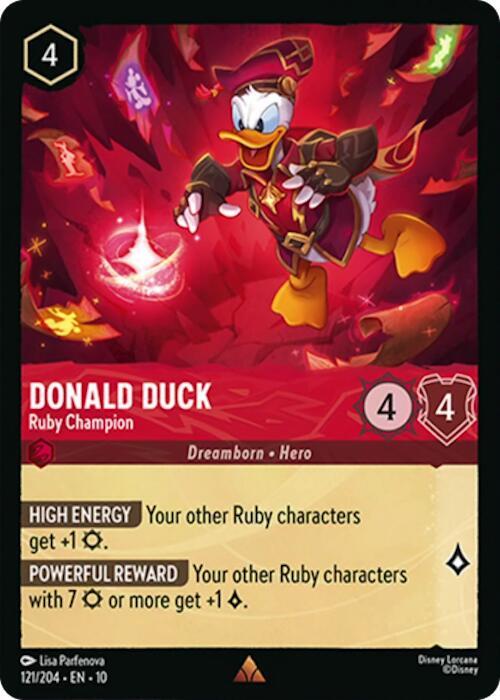 Donald Duck, Ruby Champion 121/204 (Whispers in the Well) 