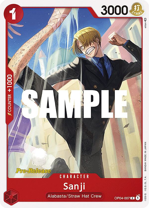 Sanji OP04-007 (Kingdoms of Intrigue Pre-Release Cards) 