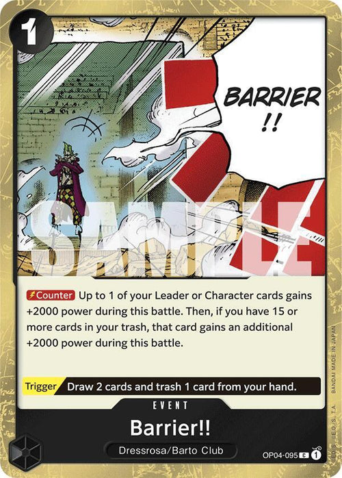 Barrier!! OP04-095 (Premium Booster -The Best-)  - Jolly Roger Foil