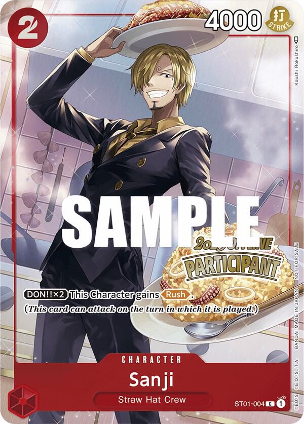 Sanji (Offline Regional 2023 Participant) ST01-004 (One Piece Promotion Cards)  - Foil