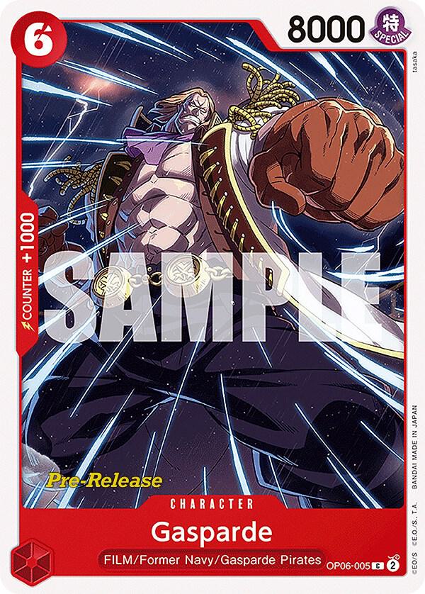 Gasparde OP06-005 (Wings of the Captain Pre-Release Cards) 