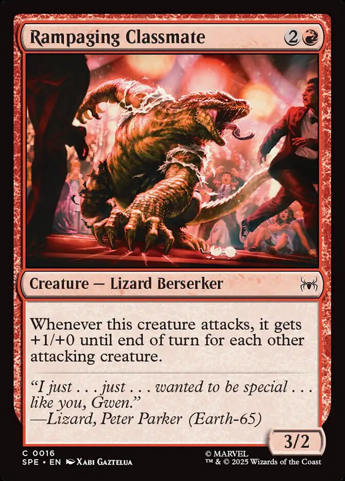 Rampaging Classmate 16/20 (Marvel's Spider-Man: Eternal-Legal)  - Foil