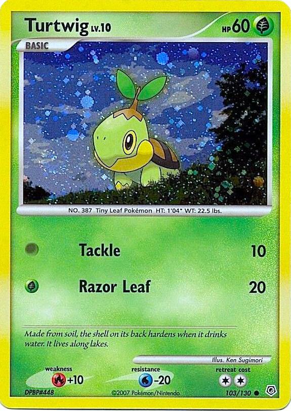 Turtwig 103 130 Cosmos Holofoil 103/130 (League & Championship Cards)  - Holofoil