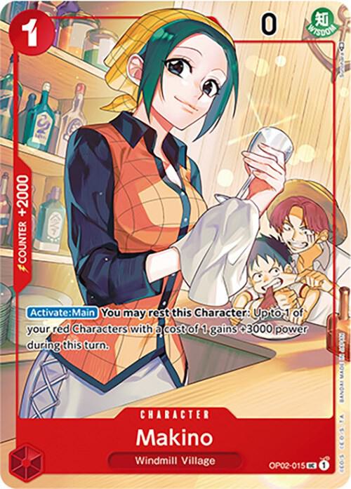 Makino Japanese 1st Anniversary Set OP02-015 (One Piece Promotion Cards)  - Foil