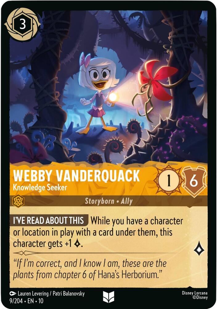 Webby Vanderquack, Knowledge Seeker 9/204 (Whispers in the Well)  - Cold Foil