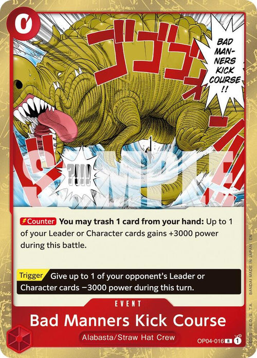 Bad Manners Kick Course (Reprint) OP04-016 (Premium Booster -The Best- Vol. 2)  - Foil