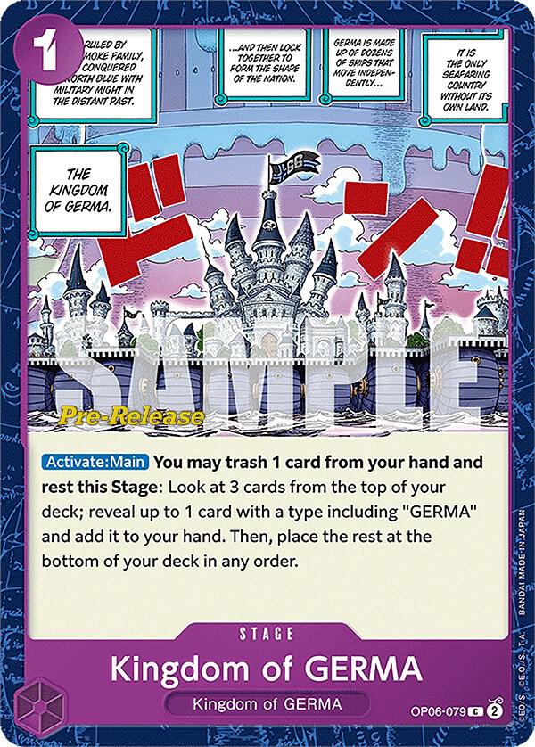 Kingdom of GERMA OP06-079 (Wings of the Captain Pre-Release Cards) 