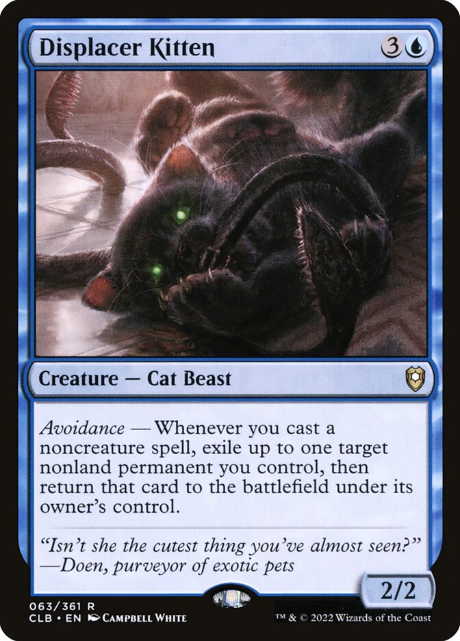 Displacer Kitten 63/361 (Commander Legends: Battle for Baldur's Gate) 