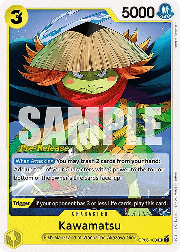 Kawamatsu OP06-103 (Wings of the Captain Pre-Release Cards) 