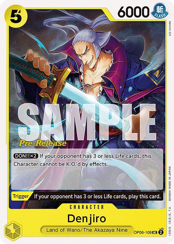 Denjiro OP06-109 (Wings of the Captain Pre-Release Cards) 
