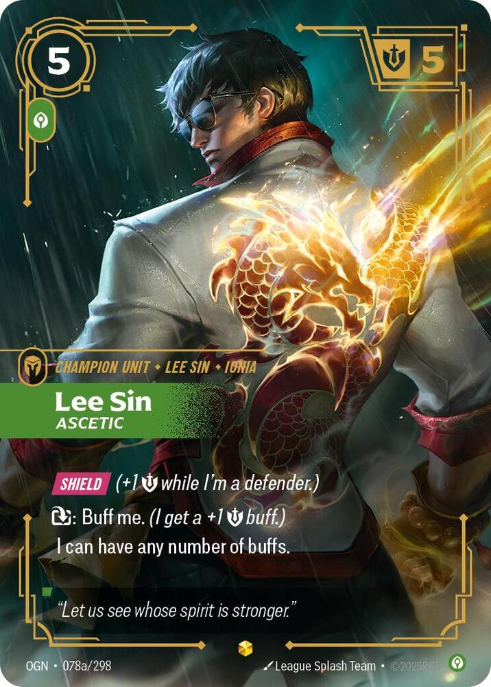 Lee Sin - Ascetic 78a/298 (Origins)  - Foil