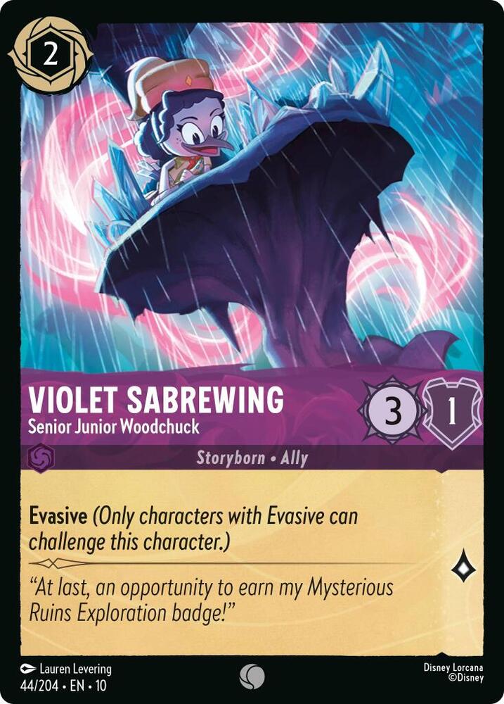 Violet Sabrewing, Senior Junior Woodchuck 44/204 (Whispers in the Well)  - Cold Foil