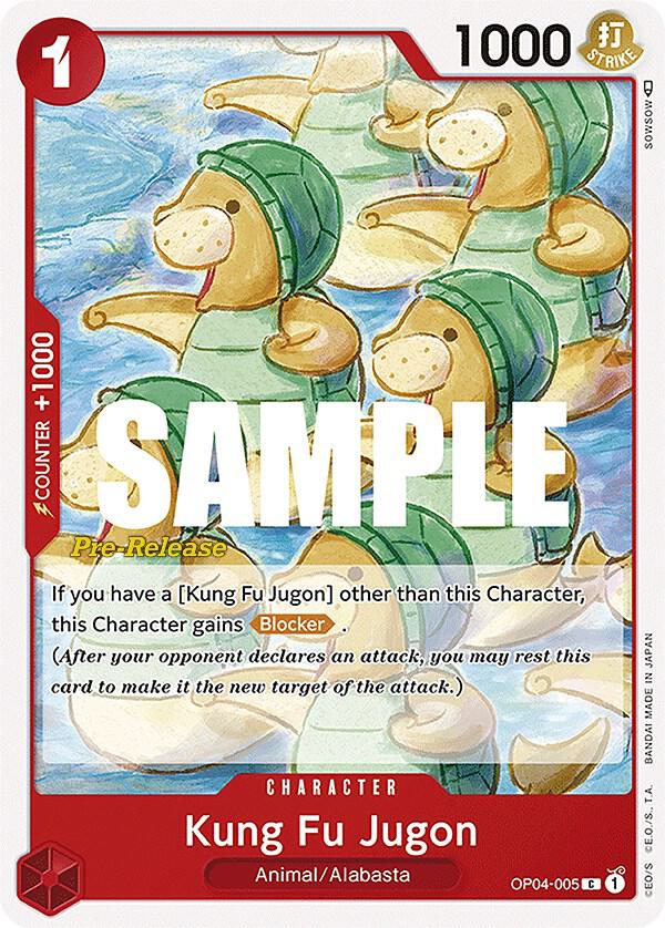 Kung Fu Jugon OP04-005 (Kingdoms of Intrigue Pre-Release Cards) 