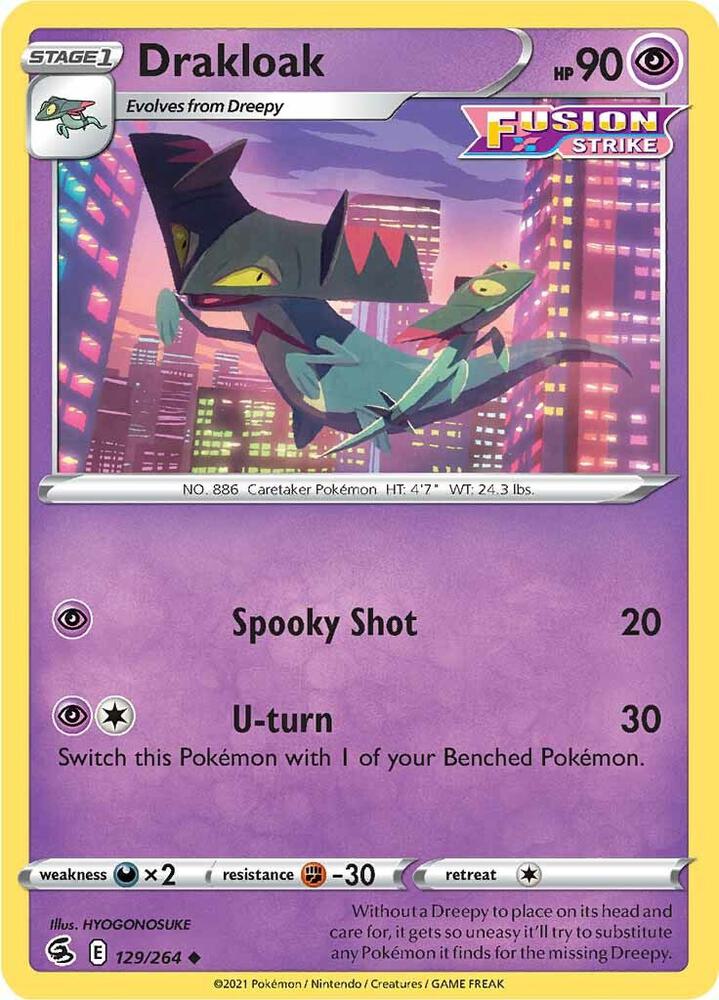 Drakloak 129/264 (SWSH08: Fusion Strike) 
