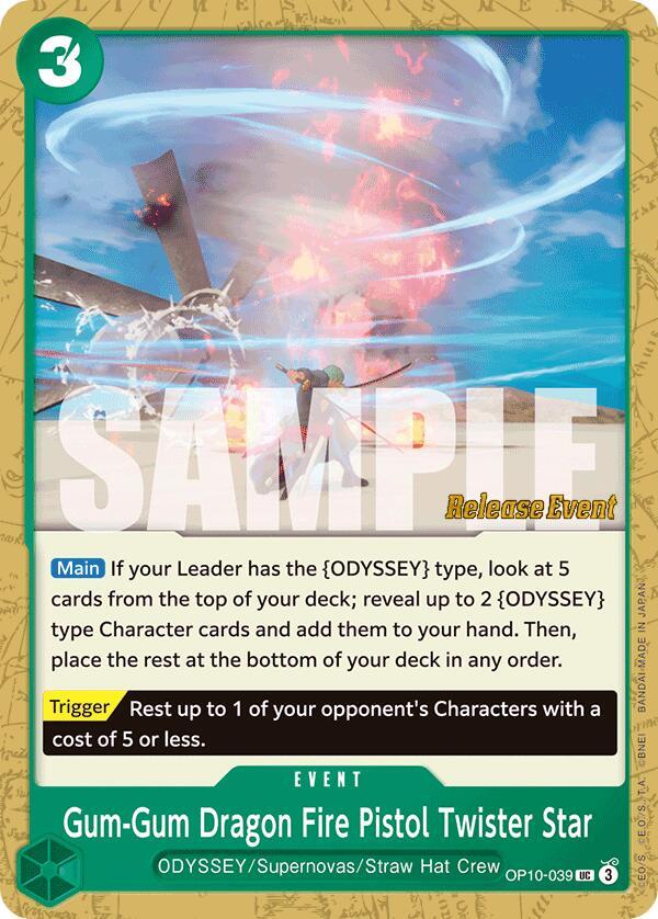Gum-Gum Dragon Fire Pistol Twister Star OP10-039 (Royal Blood Release Event Cards) 