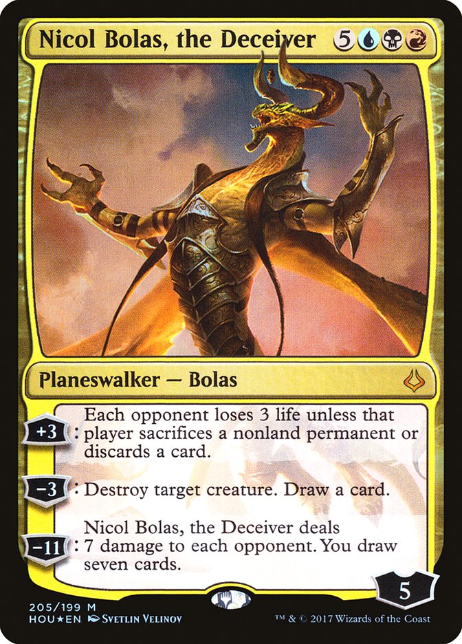 Nicol Bolas, the Deceiver 205/199 (Hour of Devastation)  - Foil